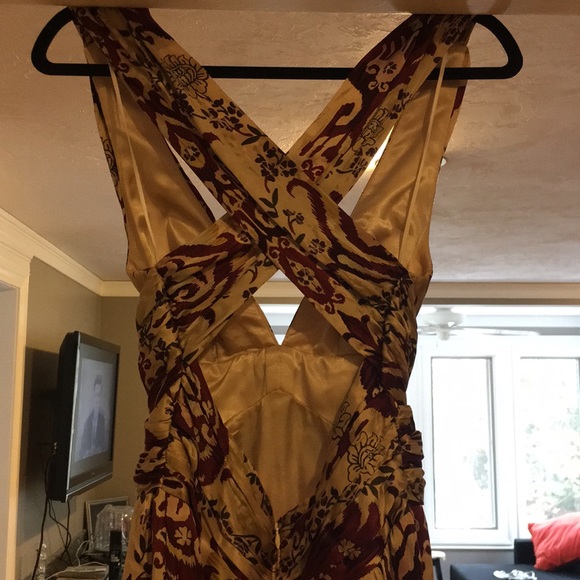 ABS Patterned Silk Floor-length gown - size 4 - Picture 5 of 7